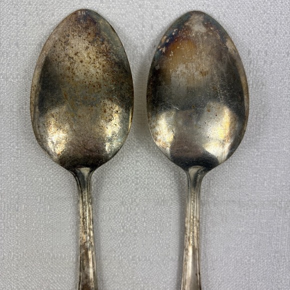 HB Co. HBC6‎ Silver plate Dinner Soup Spoons Set Of 2 - Picture 10 of 11
